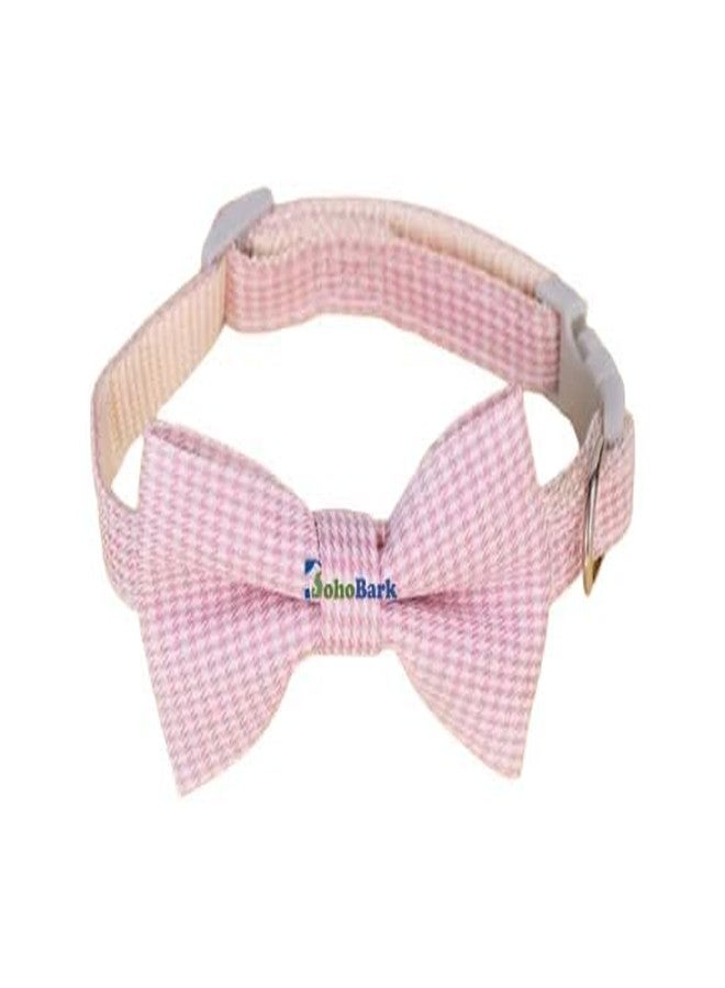 KittuPet Quick Release Cat Collars, Soft Kitten Collars with Detachable Bow Tie Lightweight Kitten Collars (Pink) - Image 1